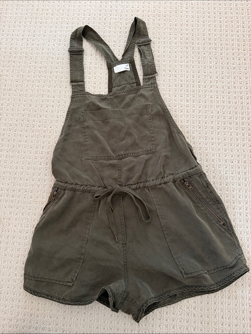 Wilfred Olive Green Short Overalls
